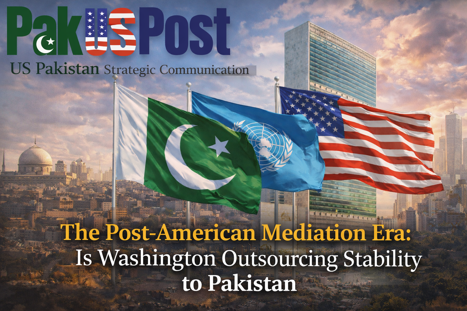 The Post American Mediation Era Is Washington Outsourcing Stability to Pakistan