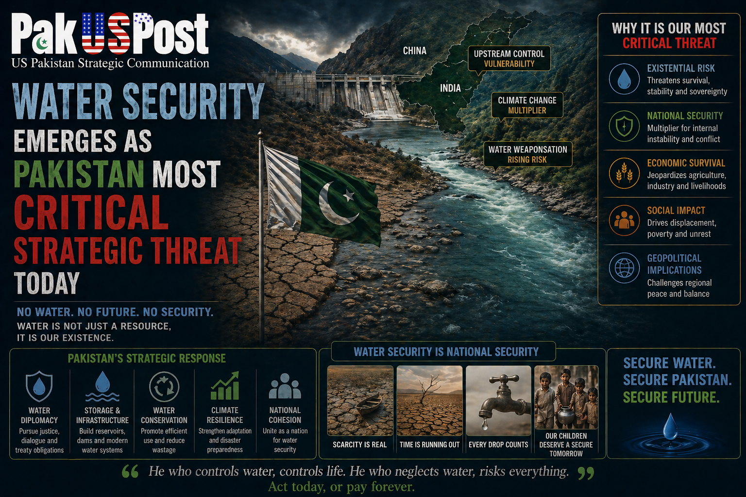 Water Security Emerges As Pakistan Most Critical Strategic Threat Today
