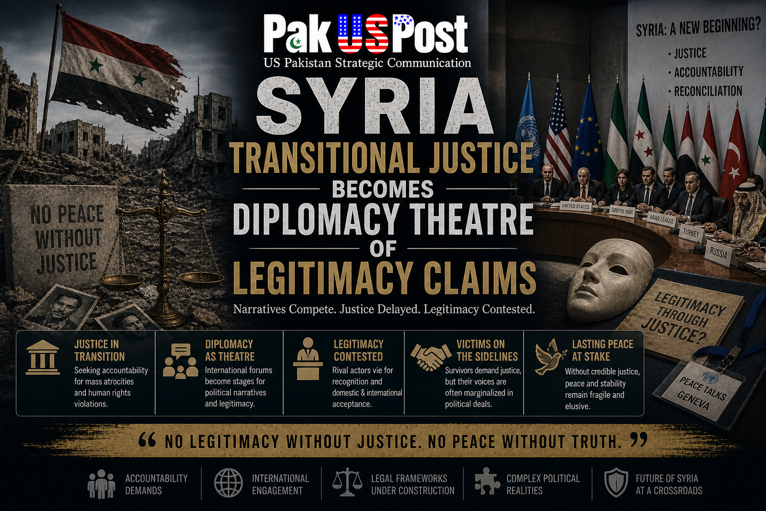 Syria Transitional Justice Becomes Diplomacy Theatre of Legitimacy Claims
