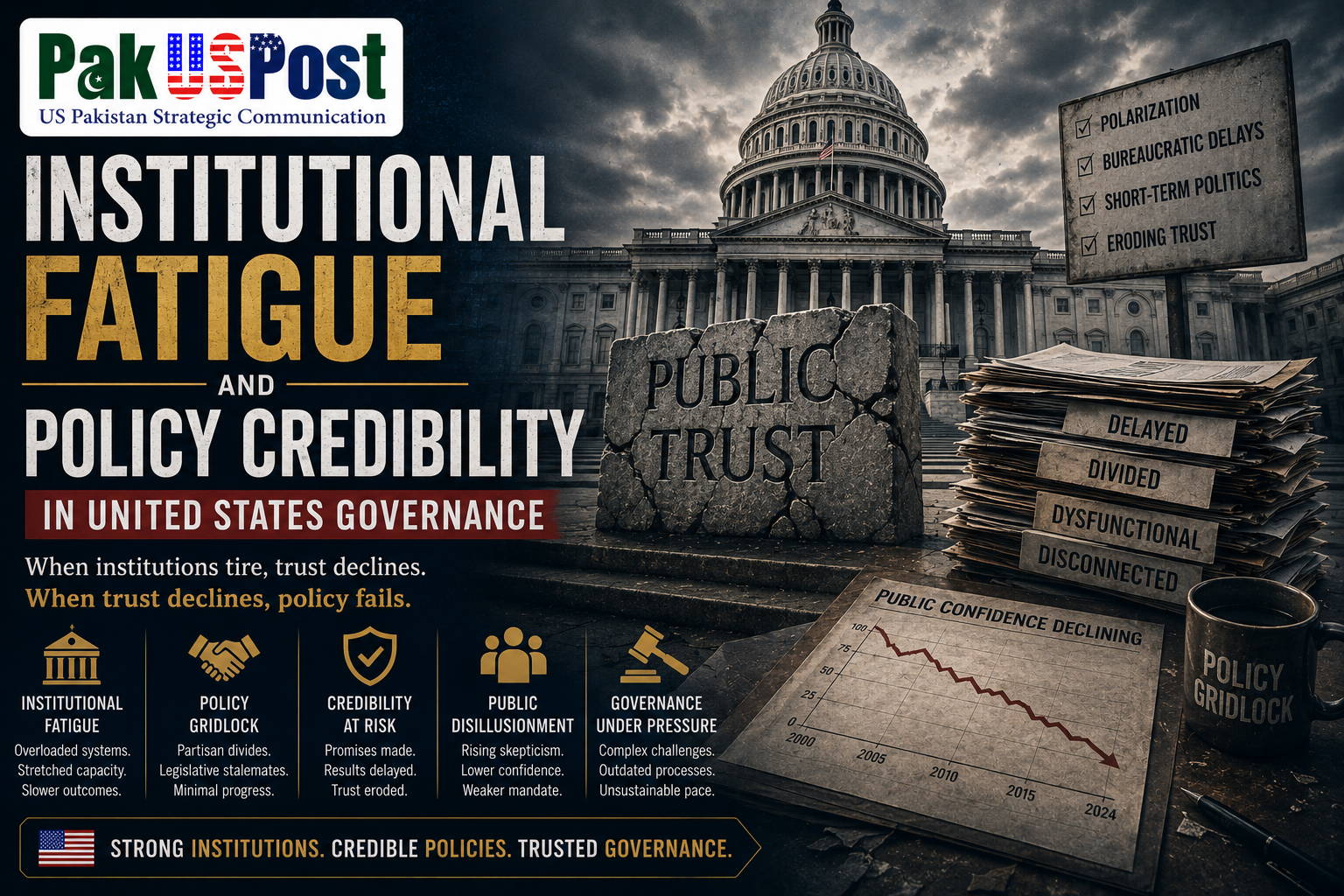 Institutional Fatigue and Policy Credibility in United States Governance