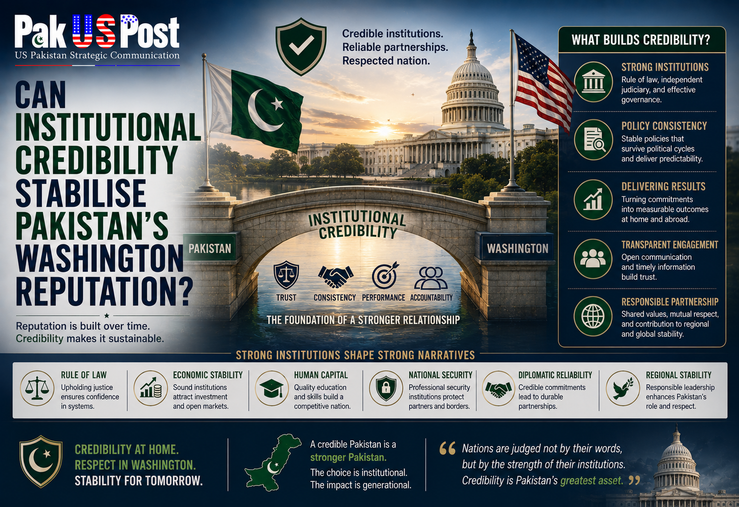 Can Institutional Credibility Stabilise Pakistan’s Washington Reputation?