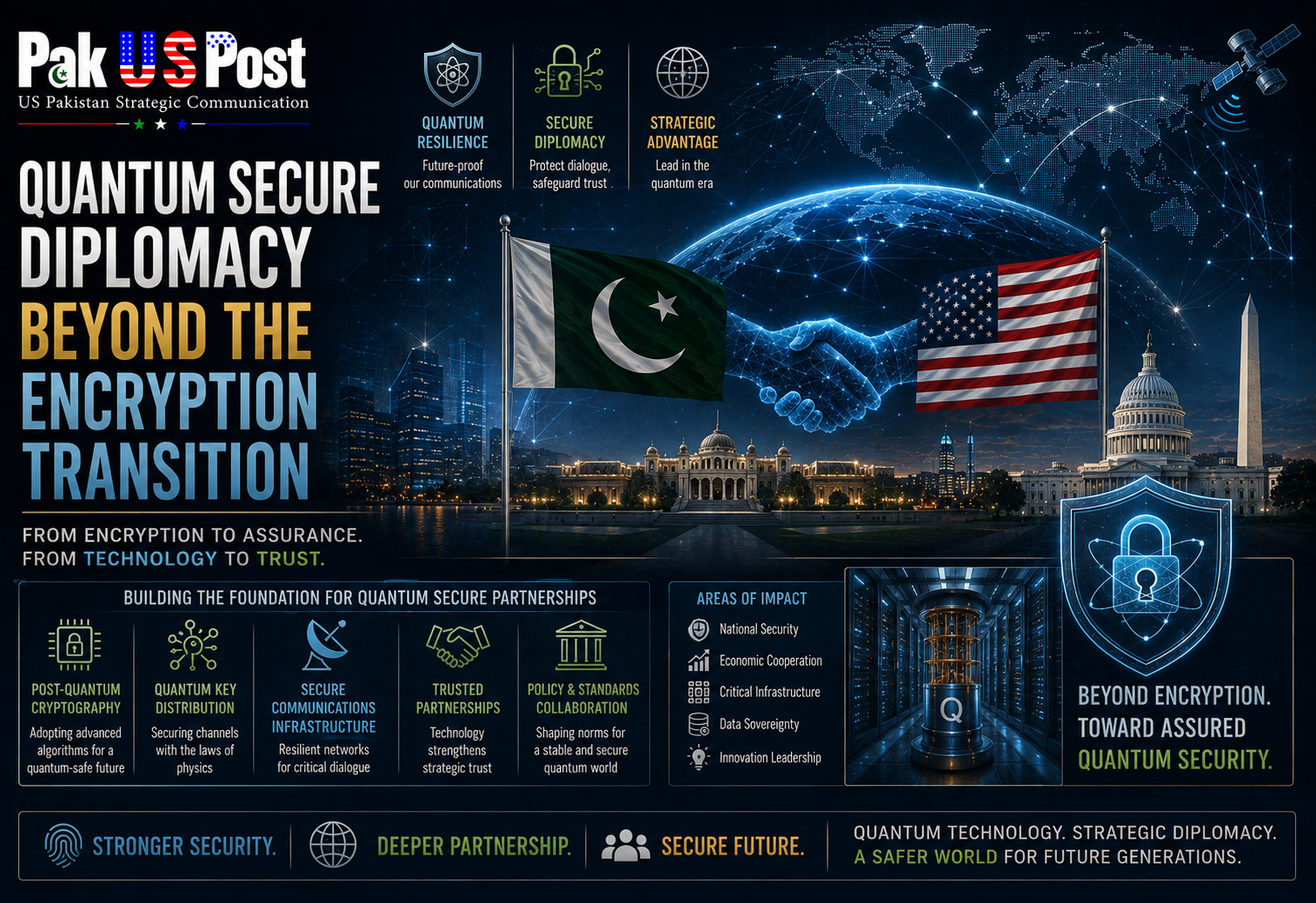 Quantum Secure Diplomacy Beyond the Encryption Transition