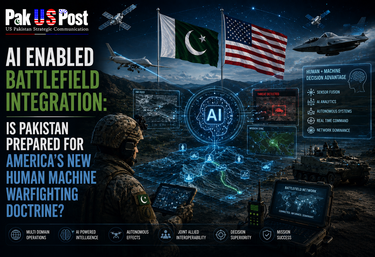 AI Enabled Battlefield Integration: Is Pakistan Prepared For America’s New Human Machine Warfighting Doctrine?